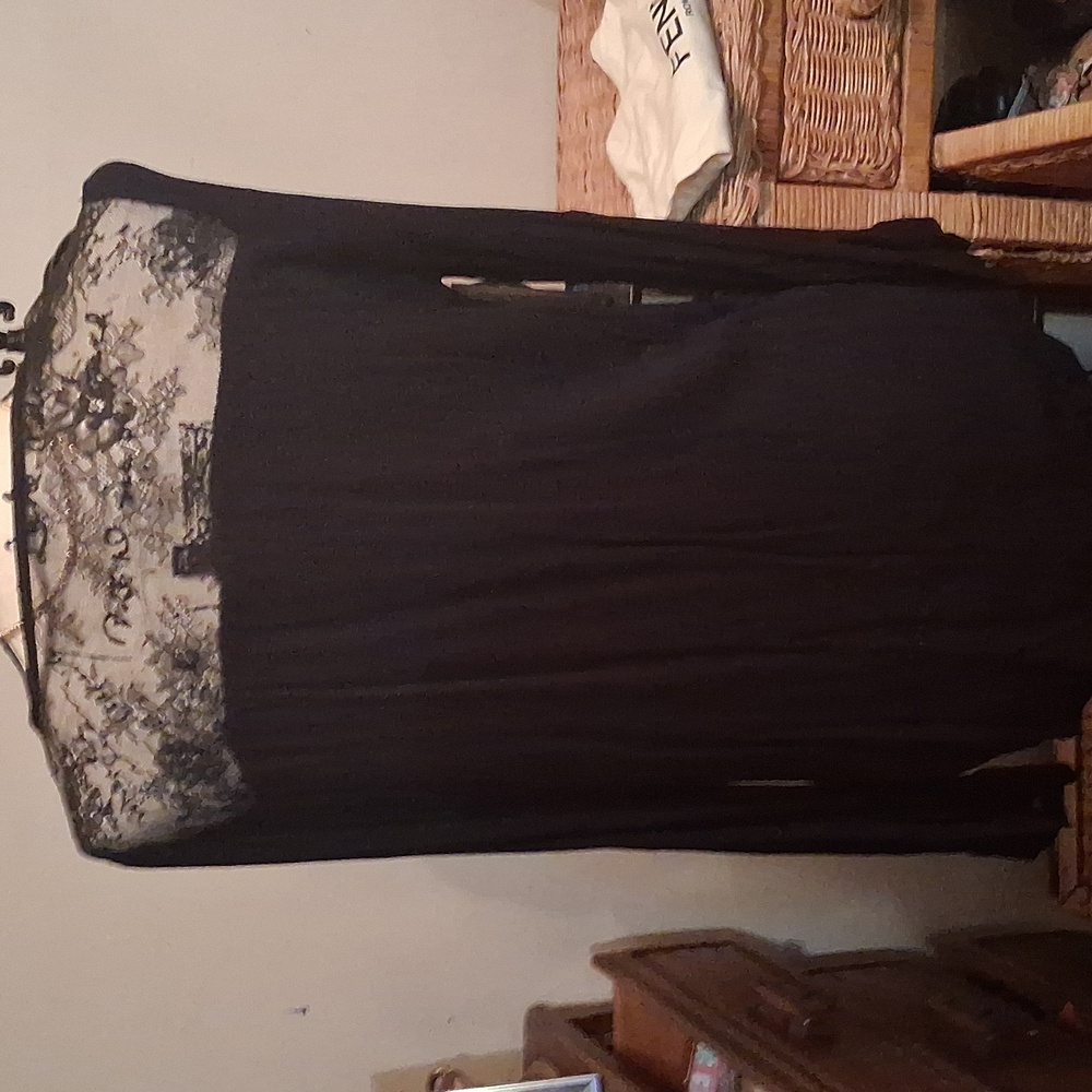 Rock & Republic Black Lace-Up Women's Top - Picture 4 of 7